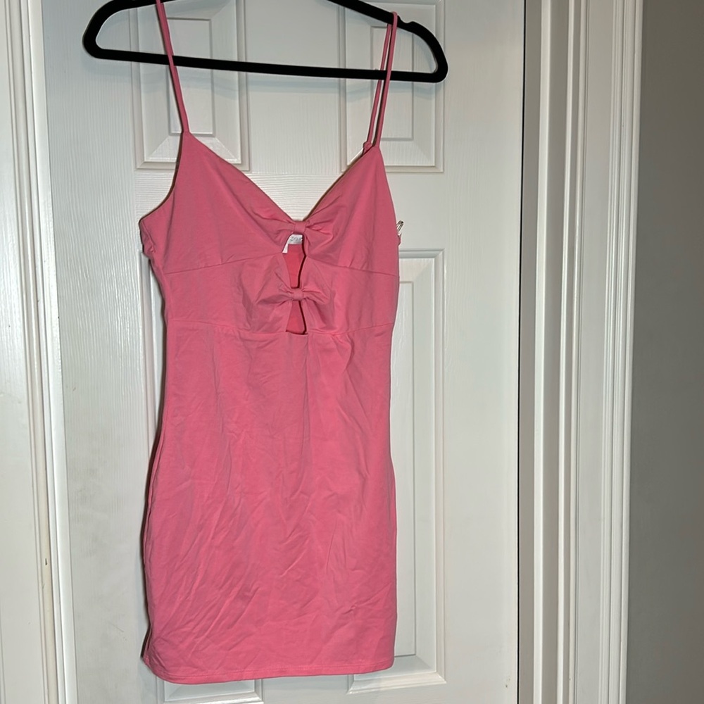More to Come small pink mini dress.  New. Has tag
